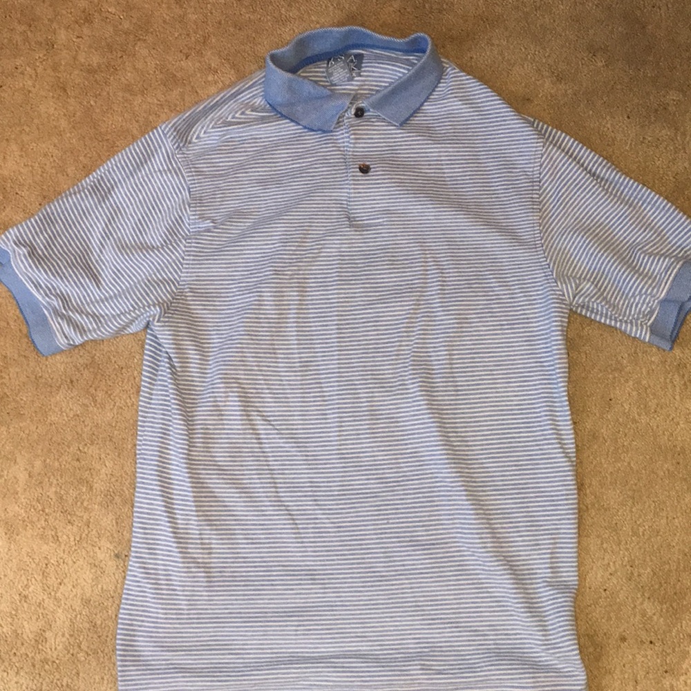 Light Blue Striped Dress polo(small)